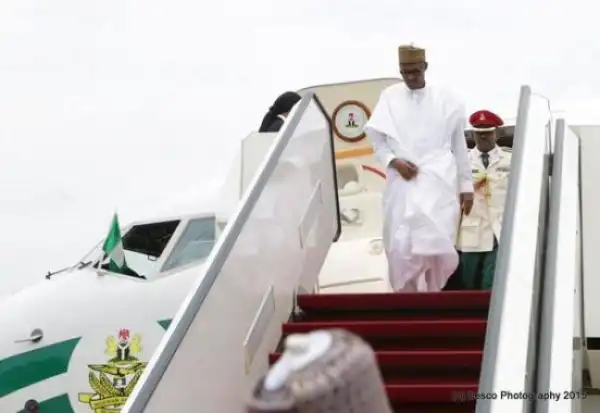 President Buhari Arrives Nigeria From Cameroon [See Photos]